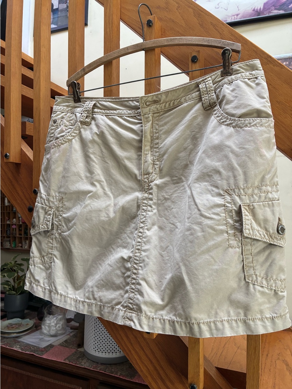 Faded Glory Khaki Button-Front Skort 16W LNWOT
